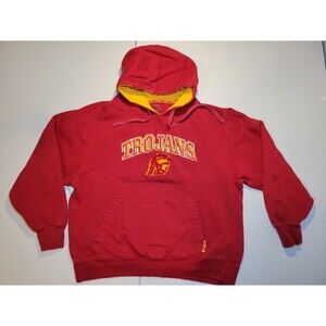 USC Trojans Hoodie Pullover Sweatshirt Embroidered Mens Large Cadre Brand Patch.